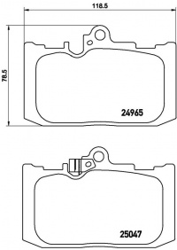 Sada brzdových destiček BREMBO P83131 - LEXUS