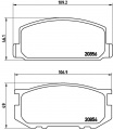 Sada brzdových destiček BREMBO P83005 - TOYOTA