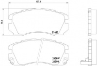 Sada brzdových destiček BREMBO P78007 - SUBARU Sada brzdových destiček BREMBO P78007 - SUBARU