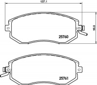 Sada brzdových destiček BREMBO P78021 - SUBARU, TOYOTA