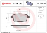 Sada brzdových destiček BREMBO P68043 - RENAULT