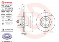 Brzdový kotouč BREMBO 09.6799.11 Brzdový kotouč BREMBO 09.6799.11