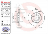 Brzdový kotouč BREMBO 09.A597.11 - AUDI, VW