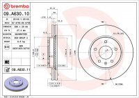 Brzdový kotouč BREMBO 09.A630.11 - CHEVROLET, OPEL