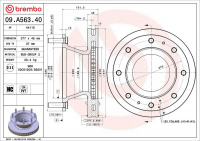 Brzdový kotouč BREMBO 09.A563.40 Brzdový kotouč BREMBO 09.A563.40