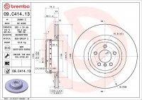 Brzdový kotouč BREMBO 09.C414.13 - BMW