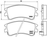 Sada brzdových destiček BREMBO P49032 - MAZDA Sada brzdových destiček BREMBO P49032 - MAZDA