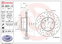 Brzdový kotouč BREMBO 09.6924.1X