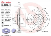 Brzdový kotouč BREMBO 09.B269.1X - HONDA