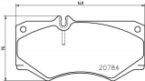 Sada brzdových destiček BREMBO P50003 - MERCEDES-BENZ