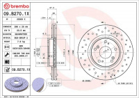 Brzdový kotouč BREMBO 09.B270.1X - HONDA
