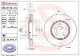 Brzdový kotouč BREMBO 09.9743.10 - CHRYSLER, DODGE