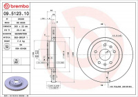 Brzdový kotouč BREMBO 09.5123.10 - MASERATI Brzdový kotouč BREMBO 09.5123.10 - MASERATI