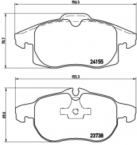 Sada brzdových destiček BREMBO P10011 Sada brzdových destiček BREMBO P10011