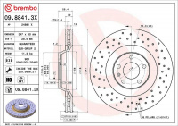 Brzdový kotouč BREMBO 09.8841.3X
