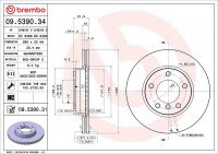 Brzdový kotouč BREMBO 09.5390.31 - BMW Brzdový kotouč BREMBO 09.5390.31 - BMW