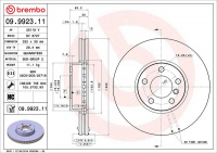 Brzdový kotouč BREMBO 09.9923.11 - BMW