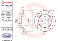 Brzdový kotouč BREMBO 08.A912.1X