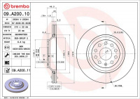 Brzdový kotouč BREMBO 09.A200.10 - AUDI, VW