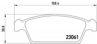 Sada brzdových destiček BREMBO P15001 - DAEWOO Sada brzdových destiček BREMBO P15001 - DAEWOO