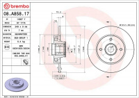 Brzdový kotouč BREMBO 08.A858.17