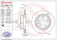 Brzdový kotouč BREMBO 09.5506.10 - BMW Brzdový kotouč BREMBO 09.5506.10 - BMW