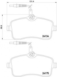 Sada brzdových destiček BREMBO P61109
