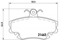 Sada brzdových destiček BREMBO P68038 Sada brzdových destiček BREMBO P68038