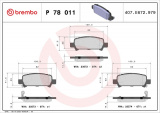 Sada brzdových destiček BREMBO P78011