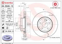 Brzdový kotouč BREMBO 09.D526.13 - MERCEDES-BENZ