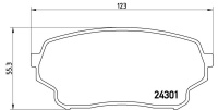 Sada brzdových destiček BREMBO P79019 - SUZUKI Sada brzdových destiček BREMBO P79019 - SUZUKI