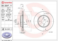 Brzdový kotouč BREMBO 09.D247.11 - SUZUKI Brzdový kotouč BREMBO 09.D247.11 - SUZUKI