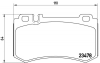 Sada brzdových destiček BREMBO P50061 - MERCEDES-BENZ