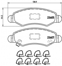 Sada brzdových destiček BREMBO P79015 - OPEL, SUZUKI