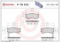 Sada brzdových destiček BREMBO P79013 - SUZUKI