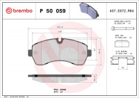 Sada brzdových destiček BREMBO P50059 - MERCEDES-BENZ