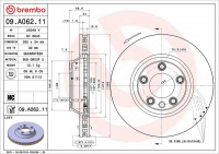 Brzdový kotouč BREMBO 09.A062.11 - AUDI, VW Brzdový kotouč BREMBO 09.A062.11 - AUDI, VW