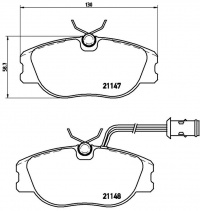 Sada brzdových destiček BREMBO P23041 - ALFA ROMEO