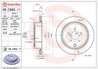 Brzdový kotouč BREMBO 09.C662.11 - SUBARU, TOYOTA