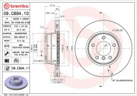 Brzdový kotouč BREMBO 09.C894.11 - BMW