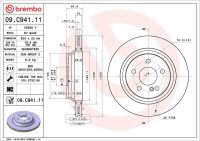 Brzdový kotouč BREMBO 09.C941.11 - MERCEDES-BENZ