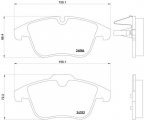 Sada brzdových destiček BREMBO P61106