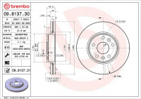 Brzdový kotouč BREMBO 09.8137.31