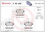 Sada brzdových destiček BREMBO P50045 - MERCEDES-BENZ