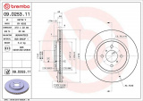 Brzdový kotouč BREMBO 09.D253.11 - SUZUKI