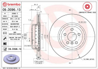 Brzdový kotouč BREMBO 09.D096.13 - BMW