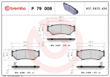 Sada brzdových destiček BREMBO P79008 - SUZUKI