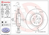 Brzdový kotouč BREMBO 09.8615.11 - VOLVO