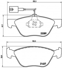 Sada brzdových destiček BREMBO P23077 - ALFA ROMEO, FIAT, LANCIA Sada brzdových destiček BREMBO P23077 - ALFA ROMEO, FIAT, LANCIA