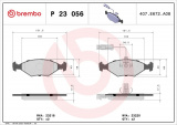 Sada brzdových destiček BREMBO P23056 - FIAT